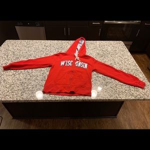 Wisconsin Badgers Zip Hoodie Sweatshirt Sports MD